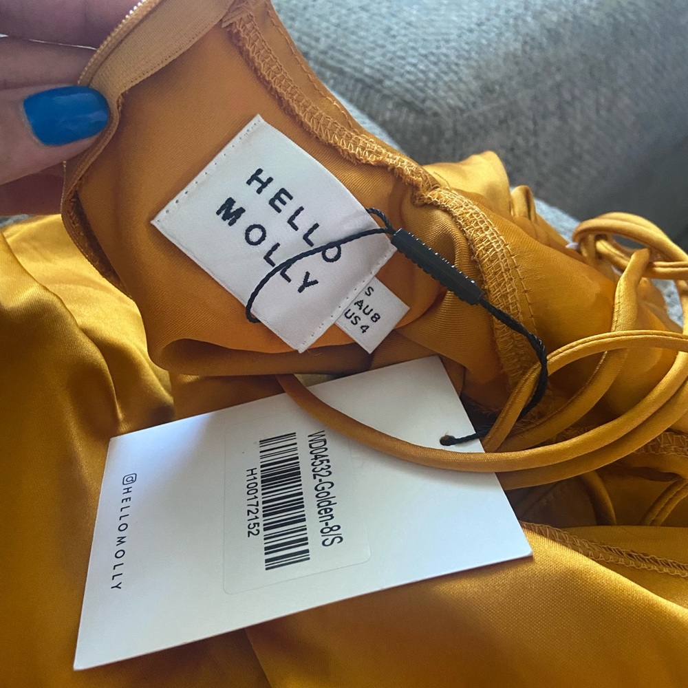 {{Hello Molly gold strappy cutout dress}} - Picture 3 of 3